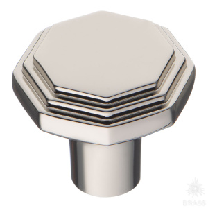 3315 0008 PN Ручка кнопка, глянцевый никель 