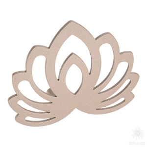 KKP-1017-B76-Soft Ручка скоба "Лотос", кремовый 64 мм