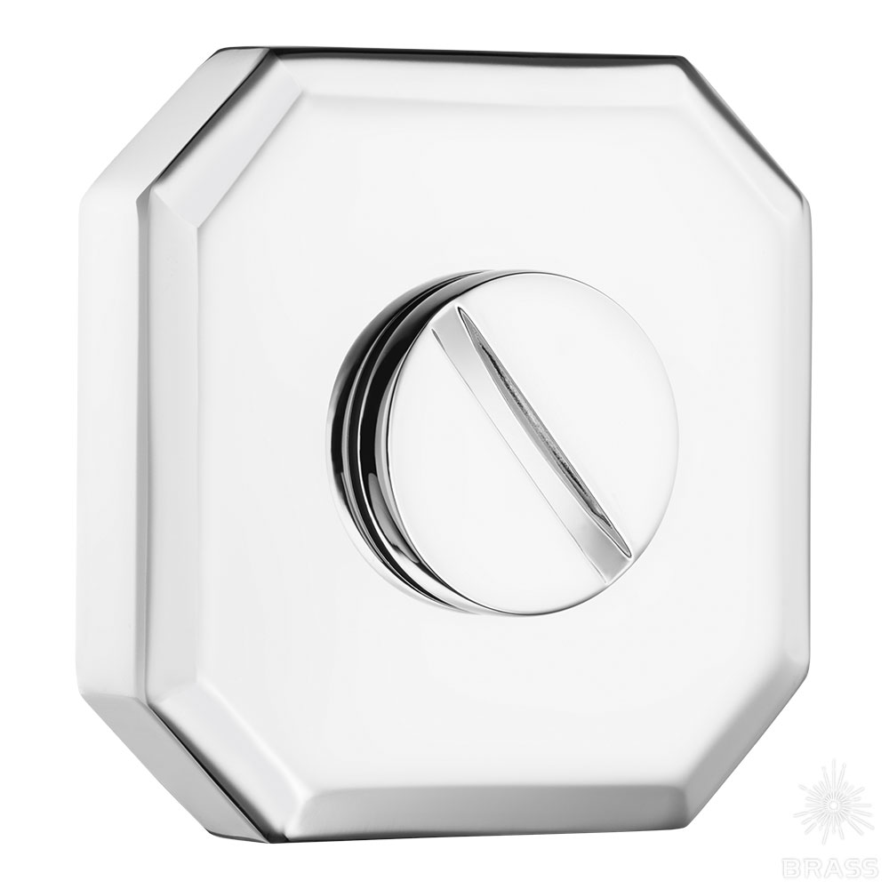 9162 MP02 WC ROSETTE Накладка с поворотной кнопкой, глянцевый хром (комплект 2 шт)
