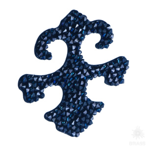 702810-001BBL Swarovski elements Декоративная накладка Valentina, синий