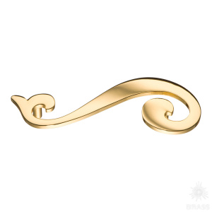 15.186.96.19 left Ручка скоба современная классика, глянцевое золото 24K 96 мм