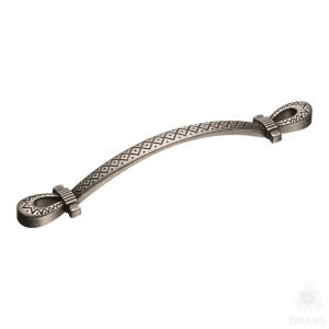 329192MP14 Ручка скоба современная классика, старое серебро 192 мм