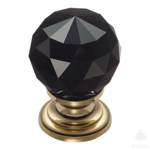 9992-133 Ручка кнопка с кристаллом, глянцевое золото