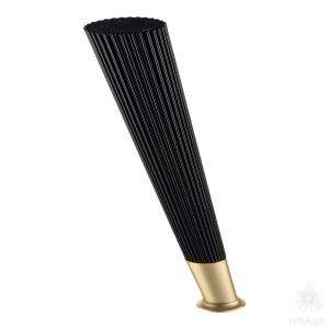 3510 0230 Matt Black/Gold Varak Опора мебельная SUIT, чёрный/матовое золото 230 мм