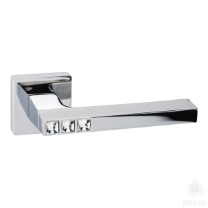 HA105RO11 CR AZURIT Ручка дверная с кристаллами Swarovski, цвет глянцевый хром