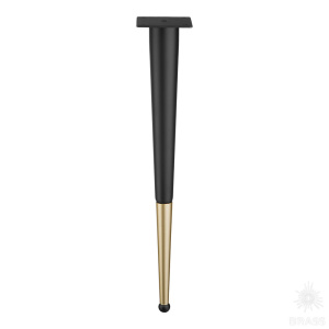 KMA-0124-0510-B13-C25 Black/Matt Gold Опора мебельная, чёрный/матовое золото