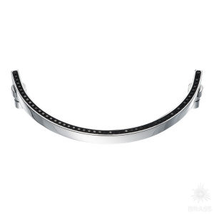 2574-005-160 BLACK Ручка скоба с кристаллами Swarovski, глянцевый хром 160 мм