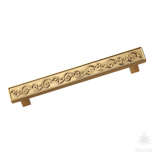 2533-003-96 Ручка скоба, латунь, глянцевое золото 96 мм