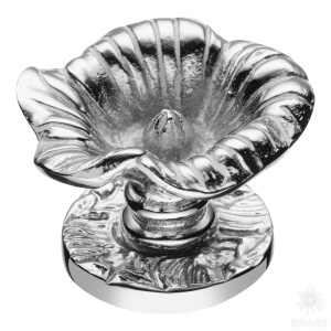 07203-519 Ручка кнопка, глянцевый хром с белой патиной 