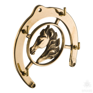 2.247 Вешалка "Подкова" на 4 крючка, латунь