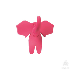 463025ST10 Ручка кнопка детская, слон малиновый