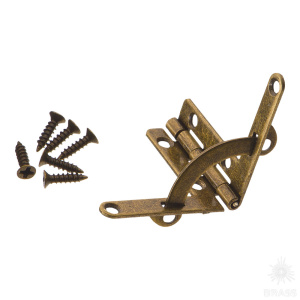 30.00.002-0 Петля для шкатулки с фиксатором, цвет бронза