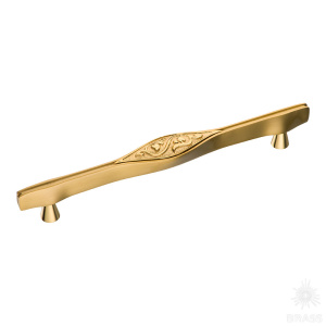 25104-037-160 Ручка скоба, матовое золото/глянцевое золото 160 мм