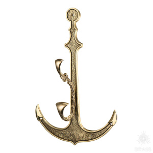 C242-62 Крючок на подложке, латунь