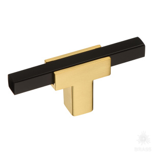 67-Matt Gold-Matt Black Ручка кнопка, сатинированное золото/чёрный