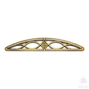 1587-28 ATL Накладка декоративная, в форме короны, античная бронза-oro viejo