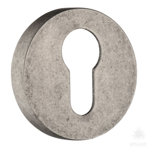 9190 MP14 CYLINDER ROSETTE Накладка с цилиндрическим отверстием для ключа, старое серебро (комп 2шт)