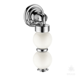 2235-10-000 Ручка капля, белый/глянцевый хром