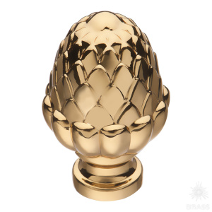 15.356.00.19 Ручка кнопка современная классика, глянцевое золото