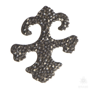 702810-001SSHA Swarovski elements Декоративная накладка Valentina, тёмно-серый