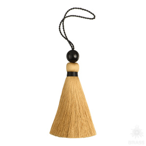 8543 Декоративная кисть цвет Crown Tex 2715 (Песочный), отделка и бусина - чёрный