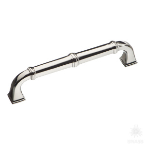 4224 0128 PN Ручка скоба, глянцевый никель 128 мм