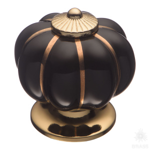 S-101 GOLD BLACK Ручка кнопка, чёрный/глянцевое золото