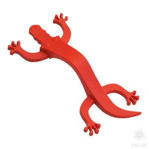 450096ST09 Ручка скоба детская, крокодил красный 96 мм