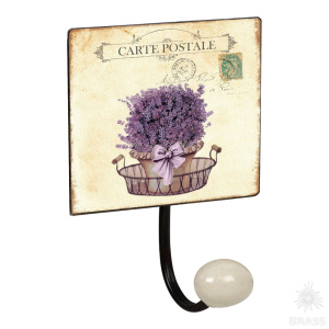 9064N05 Крючок декоративный LA PROVENCE, металл/фарфор