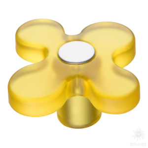 608AM Ручка кнопка детская, цветок жёлтый