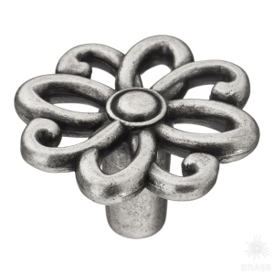 15.375.36.16 Ручка кнопка, старое серебро