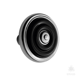 476025MP02ST04 Ручка кнопка, глянцевый хром/чёрный