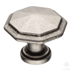 15.309.01.16 Ручка кнопка, старое серебро