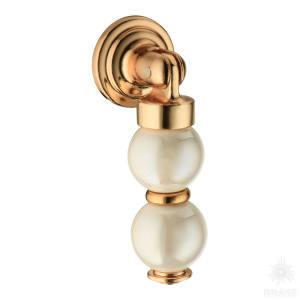 2235-69-PEARL Ручка капля, глянцевое золото/перламутровый