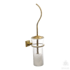 3504-75-013 Ёршик, латунь с кристаллами Swarovski, состаренная латунь