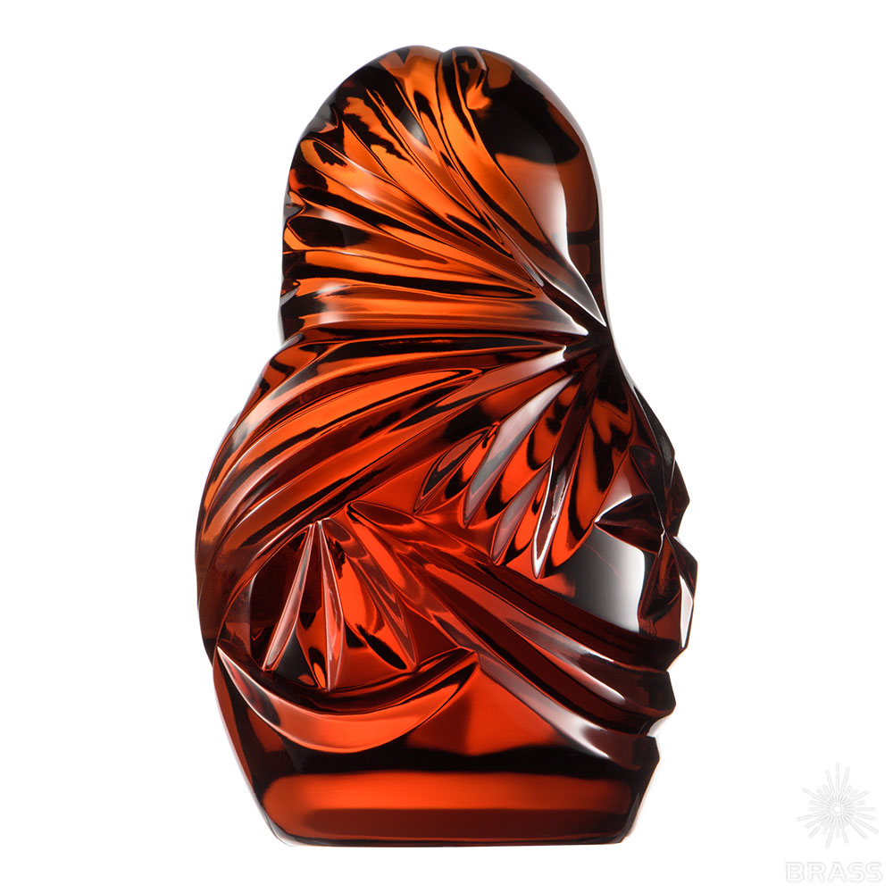 9492 Ручка "Матрёшка" Хрусталь, серия "Вдохновлённые Россией",  Янтарь