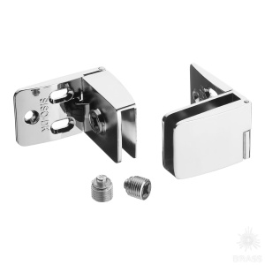 15.06.210-0 Петли SQUARE (компл. верх+низ) для стекла, цвет хром