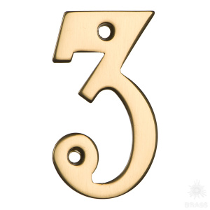 700200-7030179 Номер на дверь, цифра "3", латунь