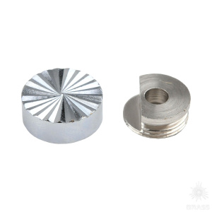 00402 Декоративная накладка с резьбой, глянцевый хром