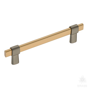 771-128-Titanium-Champagne Gold Ручка рейлинг, графит/матовая латунь 128 мм