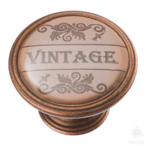 550CB27 Ручка кнопка — VINTAGE, винтаж, старая медь