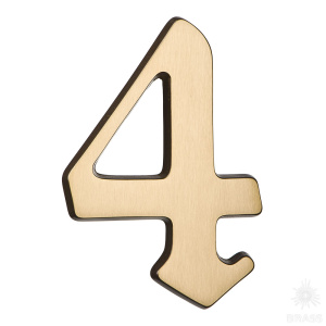 700500-0040379 Номер на дверь, цифра "4", латунь