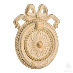 15.260.00.20 Ручка кольцо, слоновая кость с позолотой