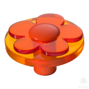 679NA Ручка кнопка, цветок оранжевый