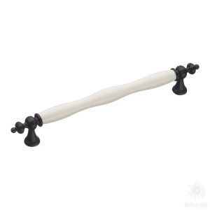 1670-85-192-000 Ручка скоба, чёрный/белый 192 мм