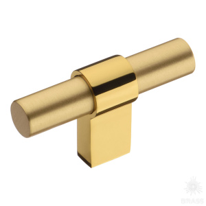 8770 0008 GL-BB Ручка кнопка, глянцевое золото/матовое золото