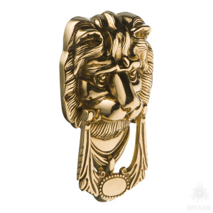 00272 Дверной молоток "Лев", латунь