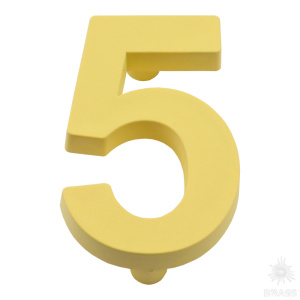 3019.0005.684 Ручка кнопка детская цифра 5, светло-желтый