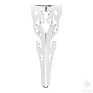 KSA-2001-0410-A01 Опора мебельная резная, глянцевый хром