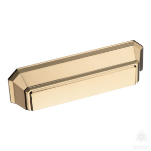 1168 096MP11 Ручка раковина, глянцевое золото 96 мм